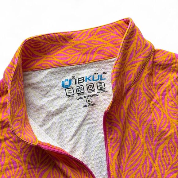 Ibkül Elbow sleeve Mini Dress Sally Print in Orange Peel (sold out /rare) size M - Picture 3 of 8